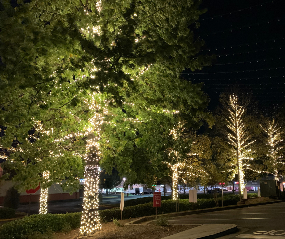 Commercial Christmas Lights, tree lighting, Cumming, GA